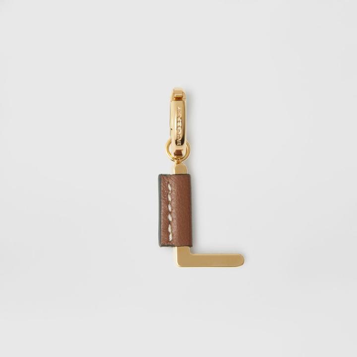 Burberry Burberry Leather-wrapped 'l' Alphabet Charm, Brown