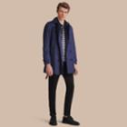 Burberry Burberry Showerproof Technical Trench Coat With Detachable Warmer, Size: 42, Blue
