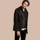 Burberry Burberry Ultra-lightweight Field Jacket With Removable Warmer, Size: Xs, Black