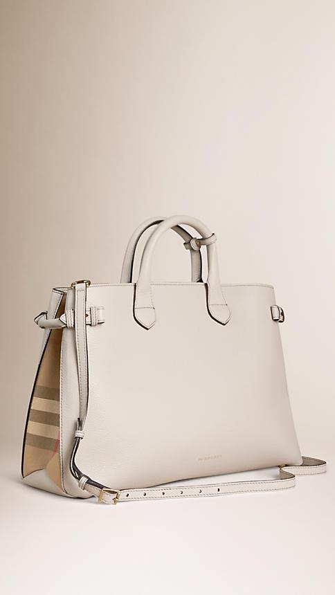 Burberry The Large Banner Bag In Leather And House Check