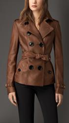 Burberry Leather Trench Jacket