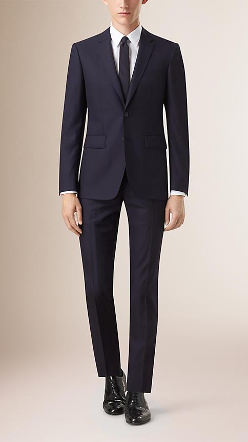 Burberry Slim Fit Wool Part-canvas Suit