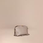 Burberry Burberry Small Embossed Check Leather Clutch Bag, Grey