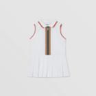 Burberry Burberry Childrens Icon Stripe Detail Cotton Zip-front Polo Dress, Size: 2y, White