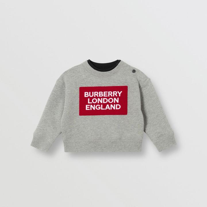 Burberry Burberry Childrens Logo Detail Jersey Sweatshirt, Size: 2y, Grey