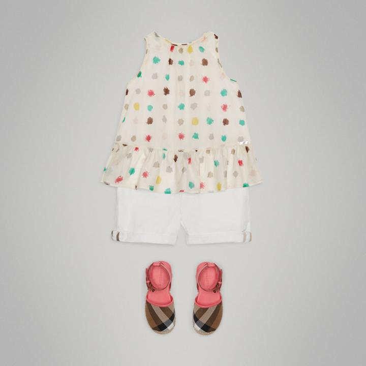 Burberry Burberry Cotton Twill Chino Shorts, Size: 6y