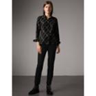 Burberry Burberry Ribbon Detail Tie-waist Wool Trousers, Size: 04, Black