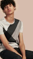 Burberry Exploded Check Print Cotton T-shirt
