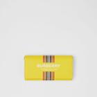 Burberry Burberry Logo Print Leather Wallet With Detachable Strap, Yellow