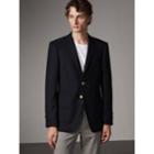 Burberry Burberry Modern Fit Tailored Wool Half-canvas Jacket, Size: 40r, Blue