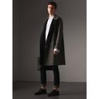 Burberry Burberry Reversible Donegal Tweed And Gabardine Trench Coat, Size: 42, Black