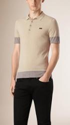 Burberry Brit Two-tone Cotton Polo Shirt