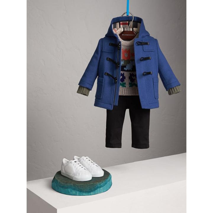 Burberry Burberry Wool Duffle Coat, Size: 2y, Blue