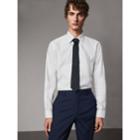 Burberry Burberry Modern Fit Pin Dot Dobby Cotton Shirt, Size: 15.5, White