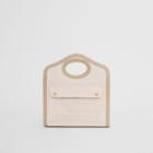 Burberry Burberry Mini Horseferry Linen Cotton Canvas Pocket Bag