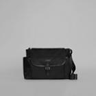 Burberry Burberry Leather Trim Baby Changing Shoulder Bag, Black