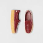Burberry Burberry Leather Slip-on Sneakers, Size: 37, Red