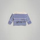 Burberry Burberry Long-sleeve Sw1 Print Cotton Top, Size: 2y, Blue