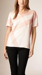 Burberry Check Print Cotton T-shirt