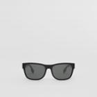 Burberry Burberry Logo Appliqu Square Frame Sunglasses, Black
