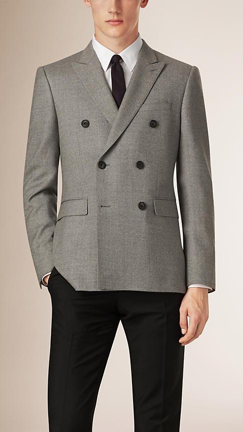Burberry Slim Fit Wool Double-breasted Jacket