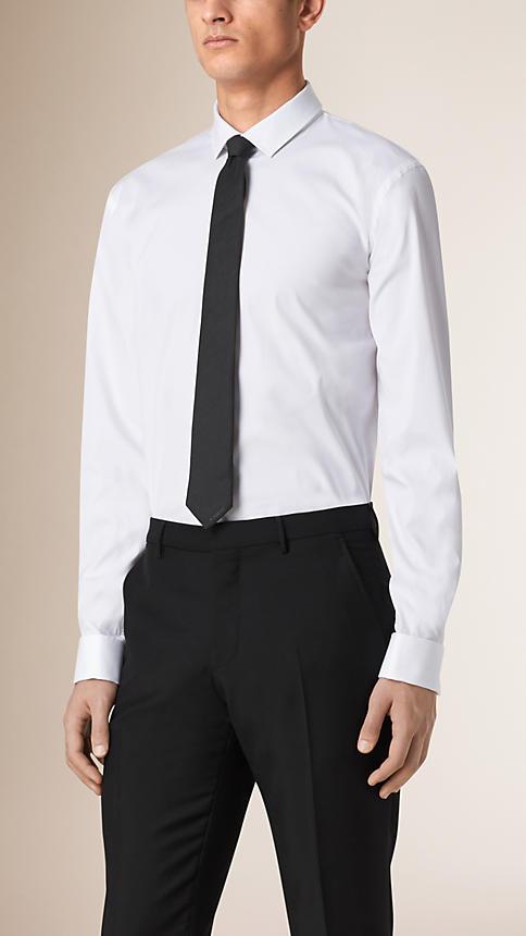Burberry Modern Fit Double-cuff Stretch-cotton Shirt