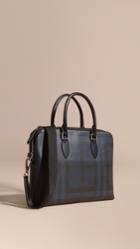 Burberry Burberry The Barrow Bag In London Check, Blue