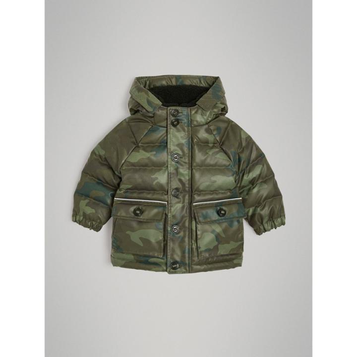 Burberry Burberry Camouflage Print Down-filled Puffer Jacket, Size: 12m