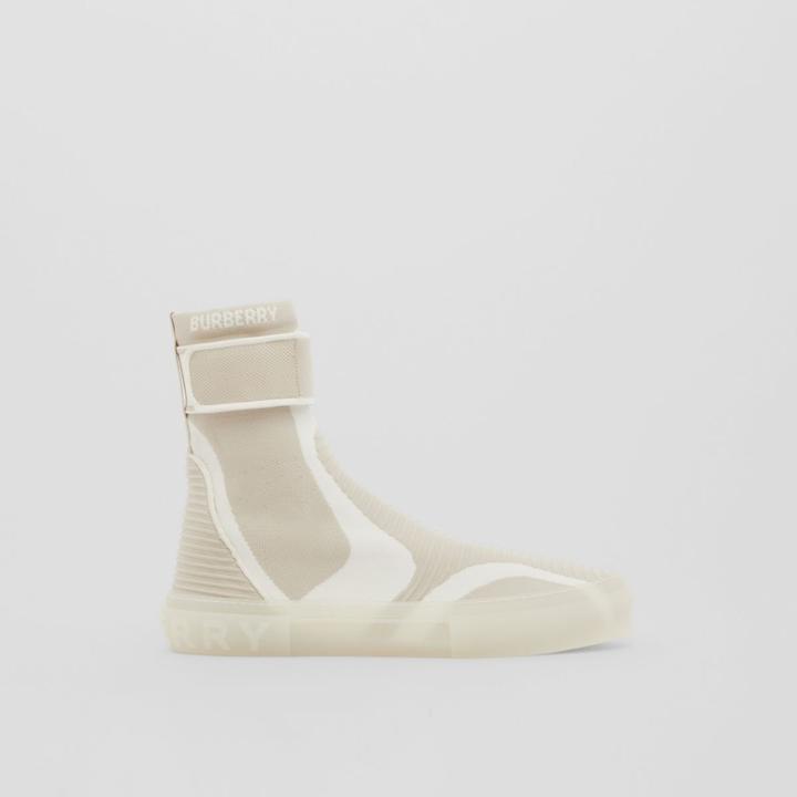 Burberry Burberry Knitted Stretch Nylon Sub High-top Sneakers, Size: 35