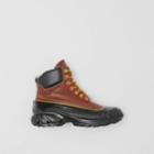 Burberry Burberry Contrast Sole Leather Boots, Size: 43, Brown