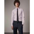 Burberry Burberry Slim Fit Striped Dobby Cotton Shirt, Size: 15.5, Purple