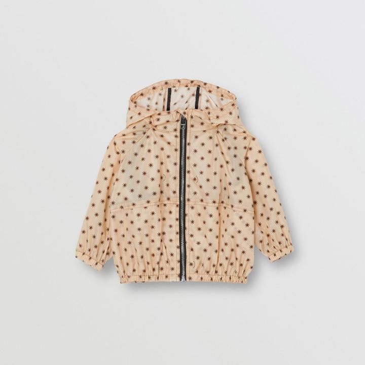 Burberry Burberry Childrens Star Print Lightweight Hooded Jacket, Size: 12m, Red