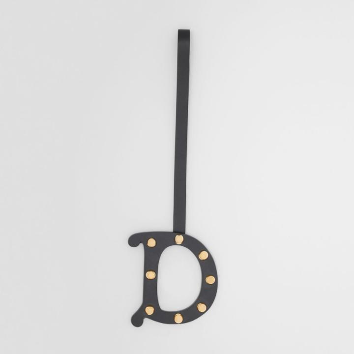 Burberry Burberry 'd' Studded Leather Alphabet Charm, Yellow