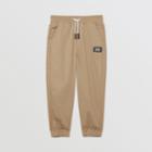 Burberry Burberry Childrens Logo Appliqu Cotton Twill Trackpants, Size: 14y, Yellow