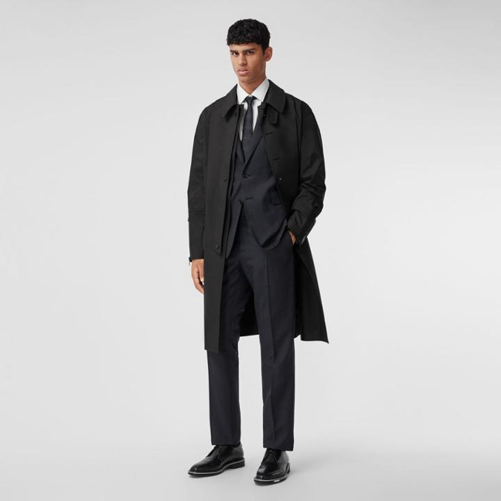 Burberry Burberry Logo Appliqu Bonded Nylon Car Coat, Size: 42