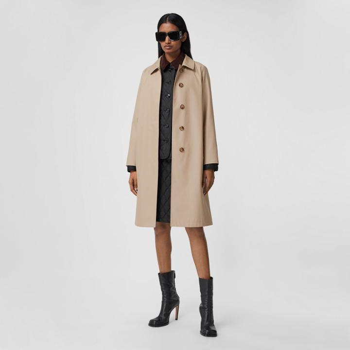 Burberry Burberry Technical Cotton Car Coat, Size: 06, Brown