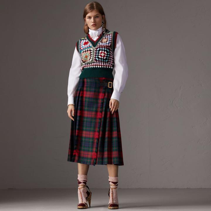 Burberry Burberry Cashmere Cotton Wool V-neck Tank Top