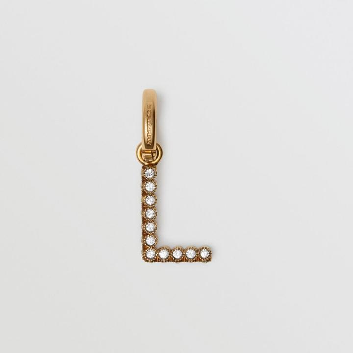 Burberry Burberry Crystal 'l' Alphabet Charm, Yellow