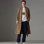 Burberry Burberry Reissued Vintage Check Dressing Gown Coat, Size: Xl, Yellow