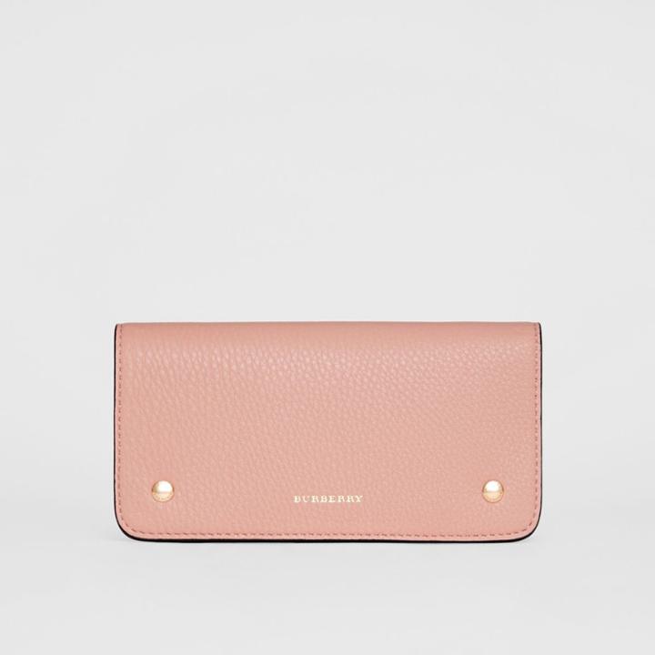 Burberry Burberry Leather Phone Wallet, Purple