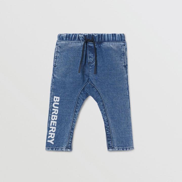 Burberry Burberry Childrens Logo Print Japanese Denim Jeans, Size: 18m, Blue