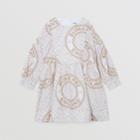 Burberry Burberry Childrens Long-sleeve Montage Print Cotton Dress, Size: 10y