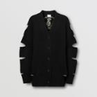Burberry Burberry Crest Intarsia Merino Wool Cashmere Cardigan