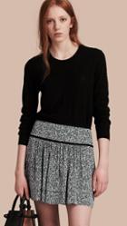 Burberry Floral Print Gathered Silk Skirt