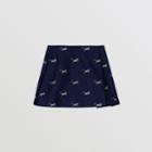Burberry Burberry Childrens Unicorn Wool Silk Jacquard Pleated Skirt, Size: 10y, Blue