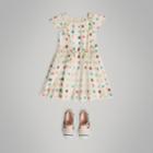 Burberry Burberry Cut-out Detail Spot Print Cotton Dress, Size: 6y
