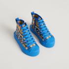 Burberry Burberry Graffiti Vintage Check High-top Sneakers, Size: 8.5