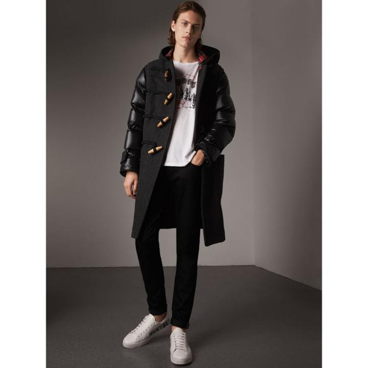 Burberry Burberry Down-filled Sleeve Wool Blend Duffle Coat, Size: 58