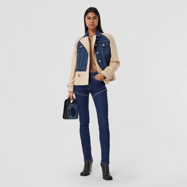 Burberry Burberry Gilet Detail Cotton Gabardine Jacket, Size: 04