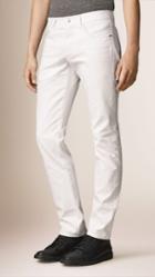 Burberry Burberry Straight Fit White Jeans, Size: 30l